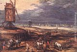 Jan the elder Brueghel Landscape with Windmills painting